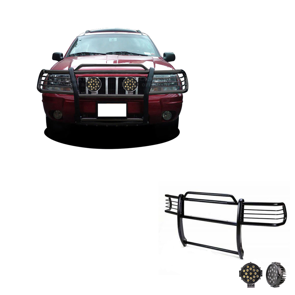 Black Horse Off Road 17EB26MA-PLB Grille Guard Kit for Select Jeep Grand Cherokee