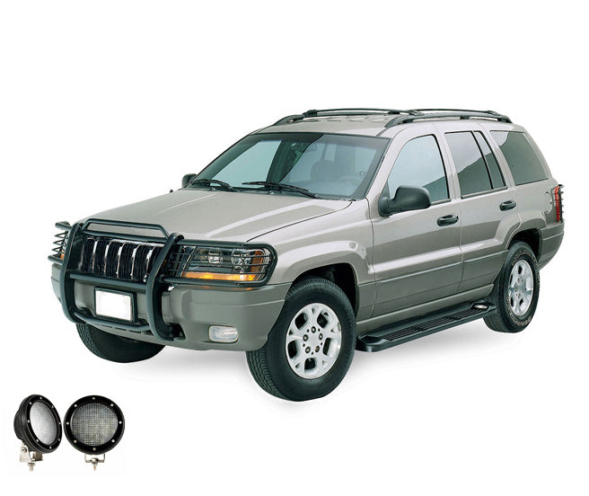 Black Horse Off Road 17EB26MA-PLFB Grille Guard Kit for Select Jeep Grand Cherokee