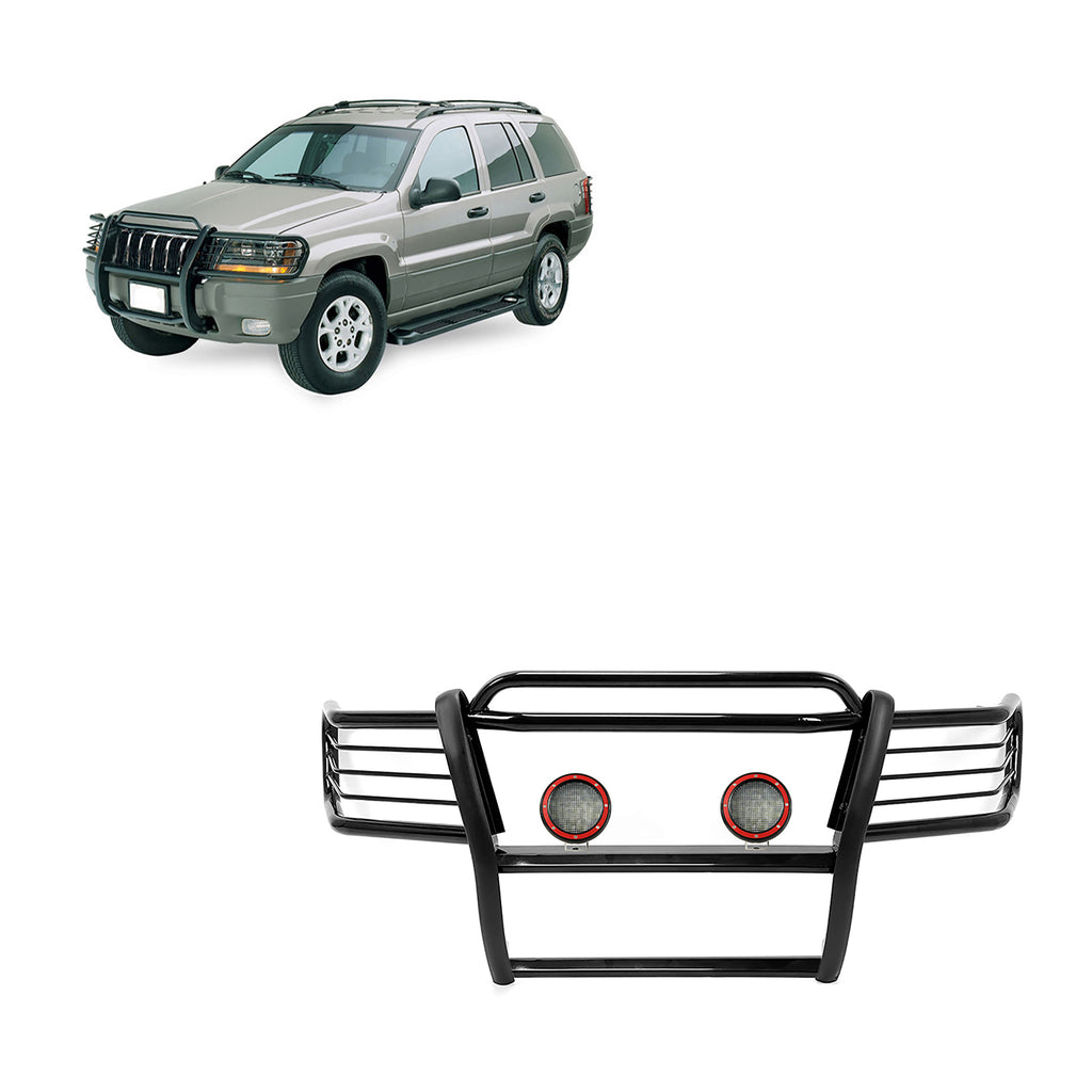 Black Horse Off Road 17EB26MA-PLFR Grille Guard Kit for Select Jeep Grand Cherokee