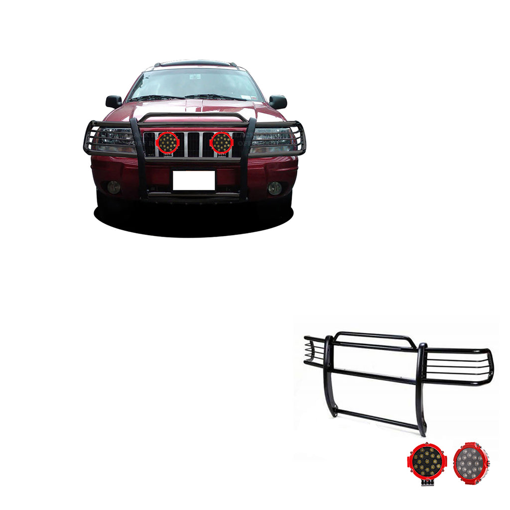 Black Horse Off Road 17EB26MA-PLR Grille Guard Kit for Select Jeep Grand Cherokee
