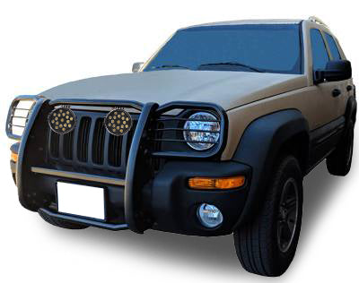 Black Horse Off Road 17EH26MA-PLB Grille Guard Kit for Select Jeep Liberty