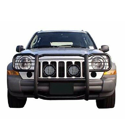 Black Horse Off Road 17EH26MA-PLFB Grille Guard Kit for Select Jeep Liberty
