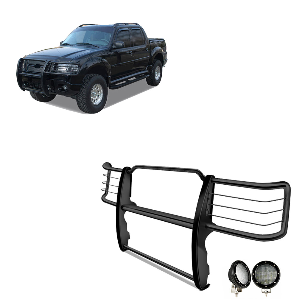 Black Horse Off Road 17F80218MA-PLFB Grille Guard Kit for Select Ford Explorer, Mercury Mountaineer