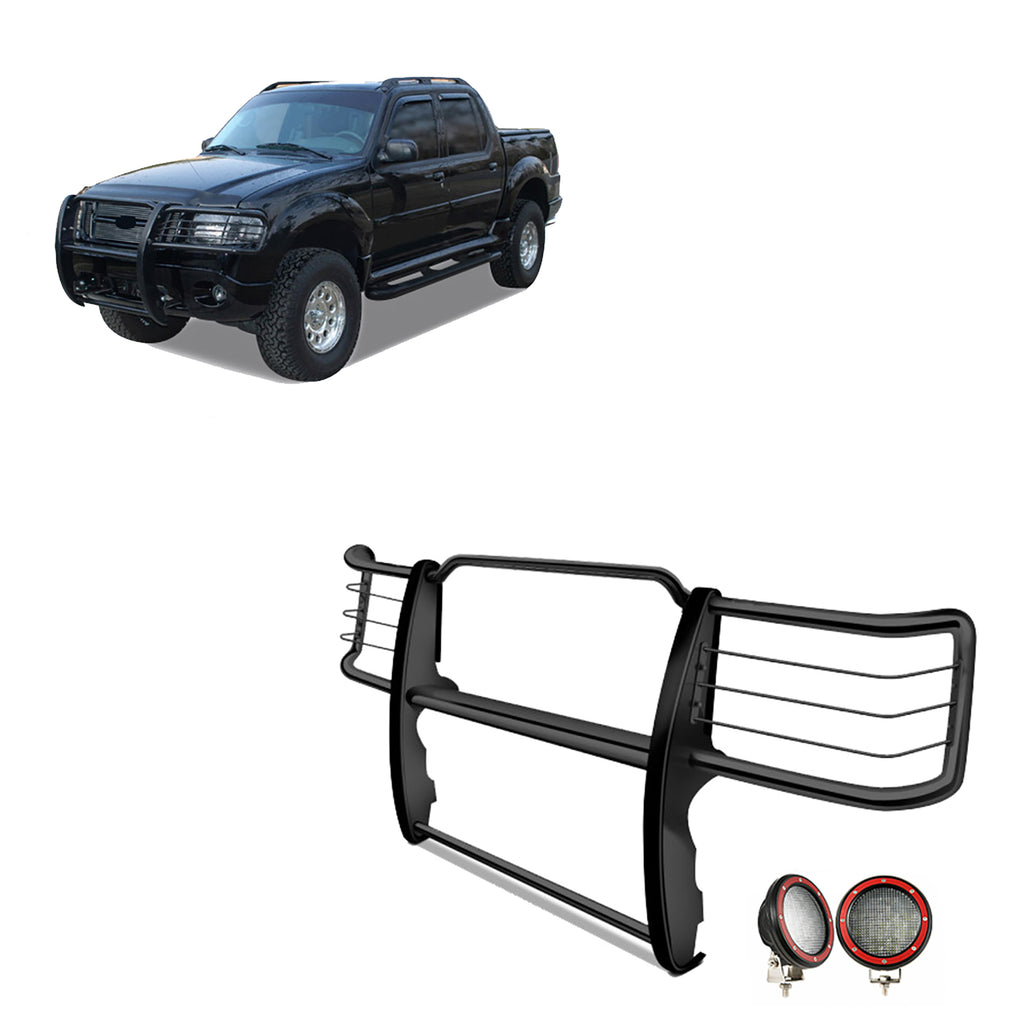 Black Horse Off Road 17F80218MA-PLFR Grille Guard Kit for Select Ford Explorer, Mercury Mountaineer