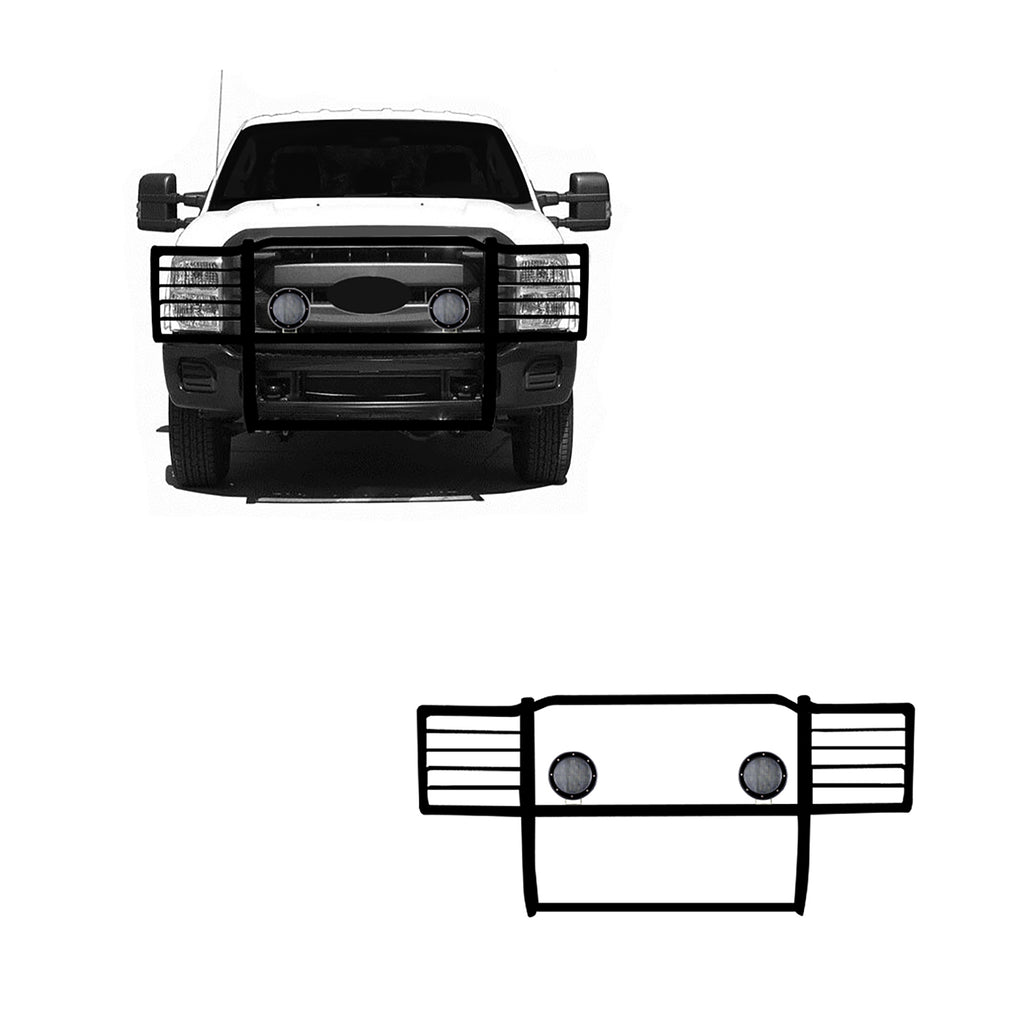 Black Horse Off Road 17FB26MA-PLFB Grille Guard Kit for Select Ford F-250 Super Duty, Ford F-350 Super Duty, Ford F-450 Super Duty, Ford F-550 Super Duty