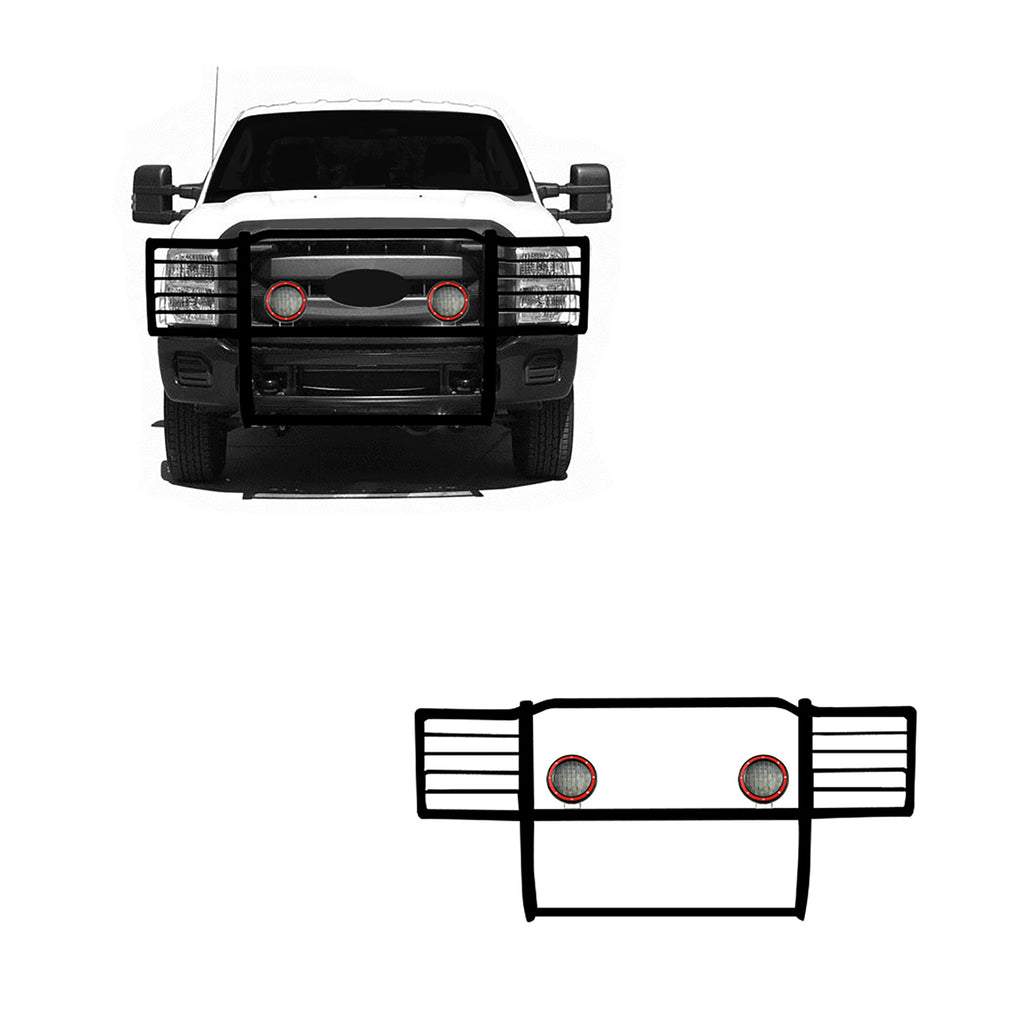 Black Horse Off Road 17FB26MA-PLFR Grille Guard Kit for Select Ford F-250 Super Duty, Ford F-350 Super Duty, Ford F-450 Super Duty, Ford F-550 Super Duty