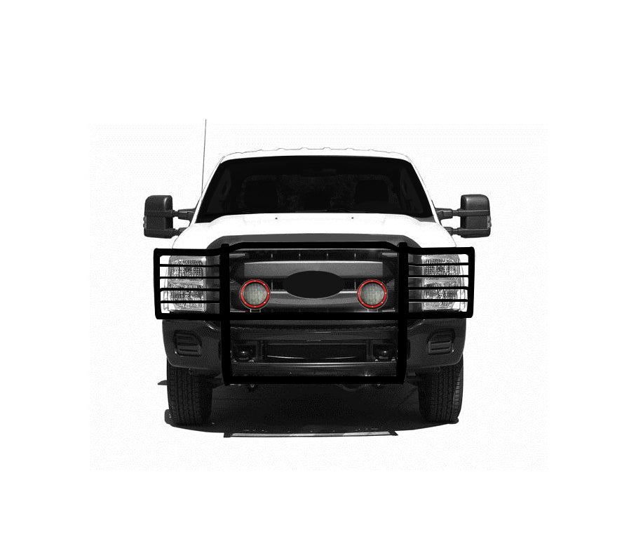 Black Horse Off Road 17FB26MA-PLFR Grille Guard Kit for Select Ford F-250 Super Duty, Ford F-350 Super Duty, Ford F-450 Super Duty, Ford F-550 Super Duty