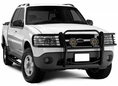 Black Horse Off Road 17FJ24MA-PLB Grille Guard Kit for Select Ford Explorer Sport, Ford Explorer Sport Trac