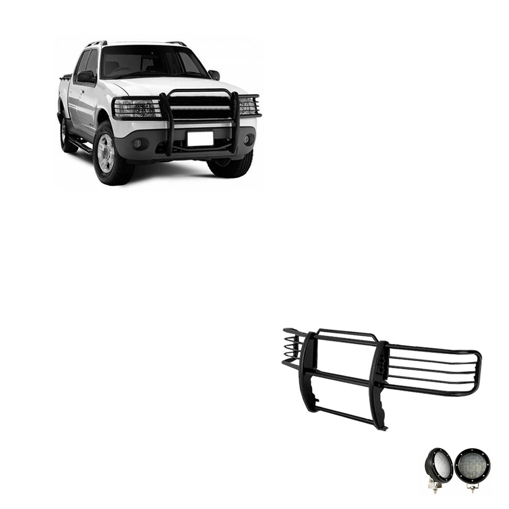 Black Horse Off Road 17FJ24MA-PLFB Grille Guard Kit for Select Ford Explorer Sport, Ford Explorer Sport Trac