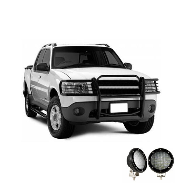 Black Horse Off Road 17FJ24MA-PLFB Grille Guard Kit for Select Ford Explorer Sport, Ford Explorer Sport Trac