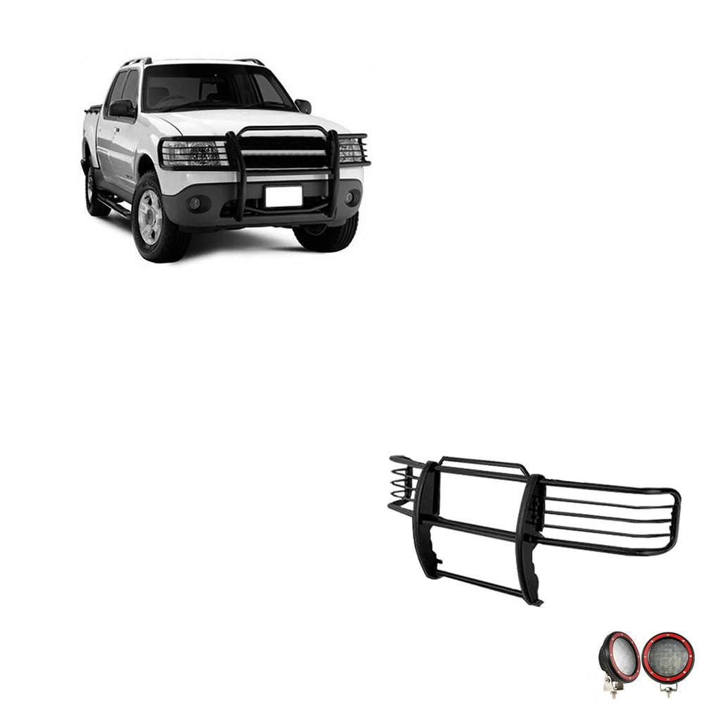 Black Horse Off Road 17FJ24MA-PLFR Grille Guard Kit for Select Ford Explorer Sport, Ford Explorer Sport Trac