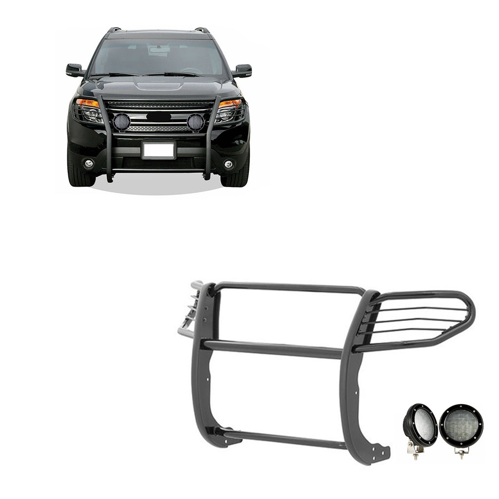 Black Horse Off Road 17FJ30MA-PLFB Grille Guard Kit for Select Ford Explorer