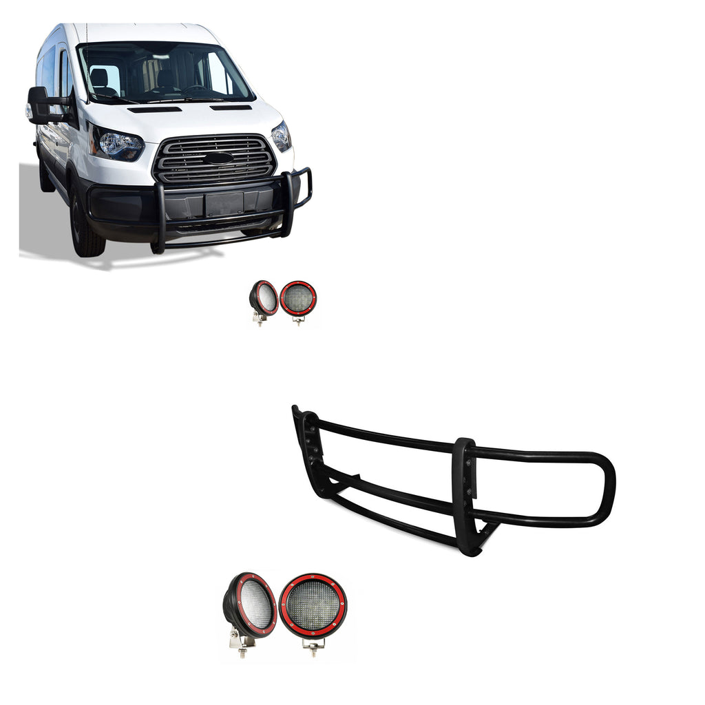 Black Horse Off Road 17FOTRMA-PLFR Spartan Grille Guard Kit for Select Ford Transit-150, Ford Transit-250, Ford Transit-350