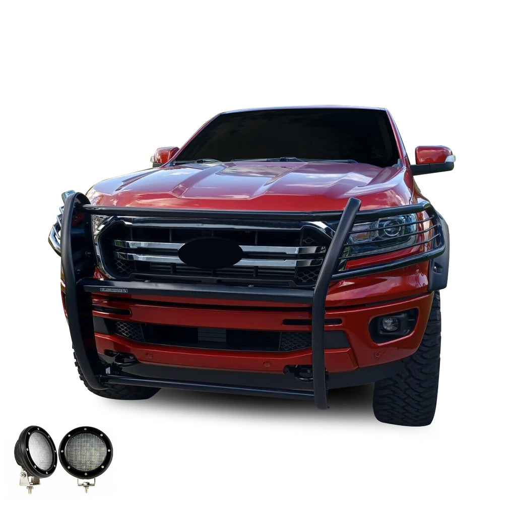 Black Horse Off Road 17FP10MA-PLFB Grille Guard Kit for Select Ford Ranger