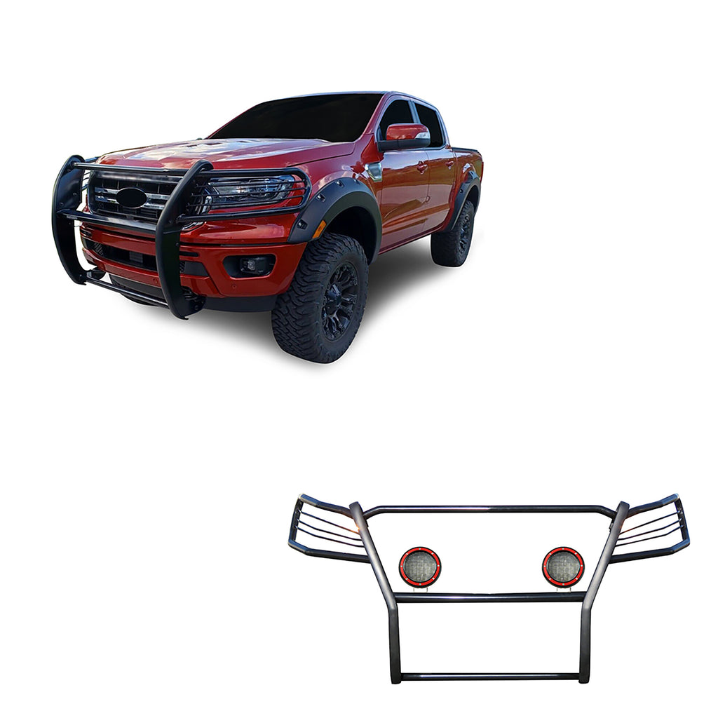 Black Horse Off Road 17FP10MA-PLFR Grille Guard Kit for Select Ford Ranger