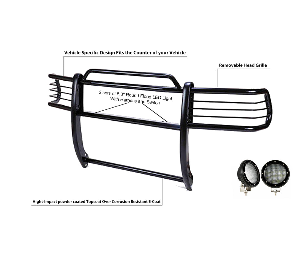 Black Horse Off Road 17FP26MA-PLFB Grille Guard Kit for Select Ford Expedition, Ford F-150