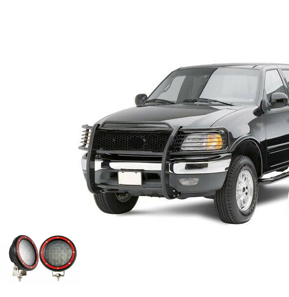 Black Horse Off Road 17FP27MA-PLFR Grille Guard Kit for Select Ford Expedition, Ford F-150, Ford F-250 Super Duty