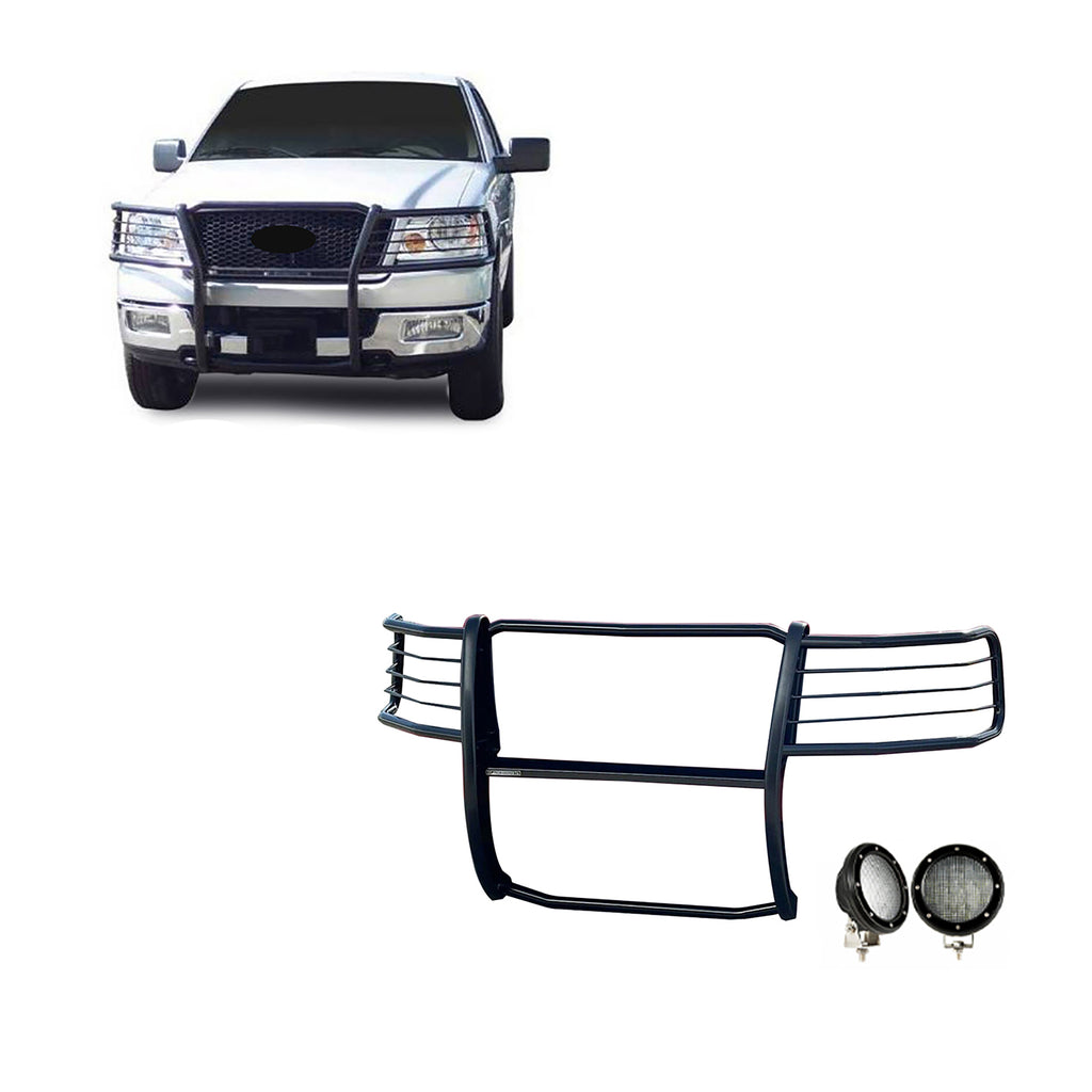 Black Horse Off Road 17FP28MA-PLFB Grille Guard Kit for Select Ford F-150