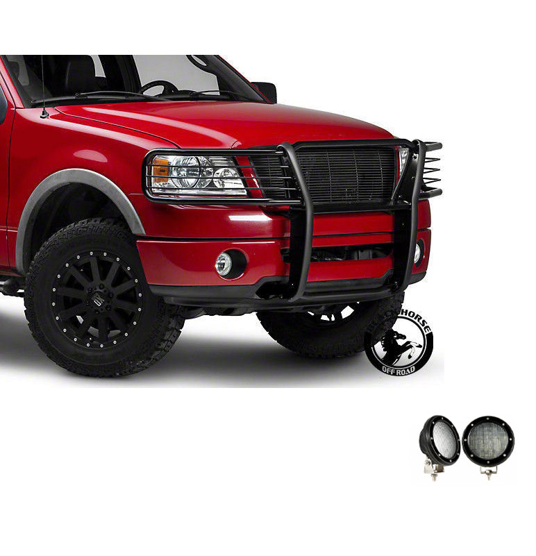 Black Horse Off Road 17FP28MA-PLFB Grille Guard Kit for Select Ford F-150