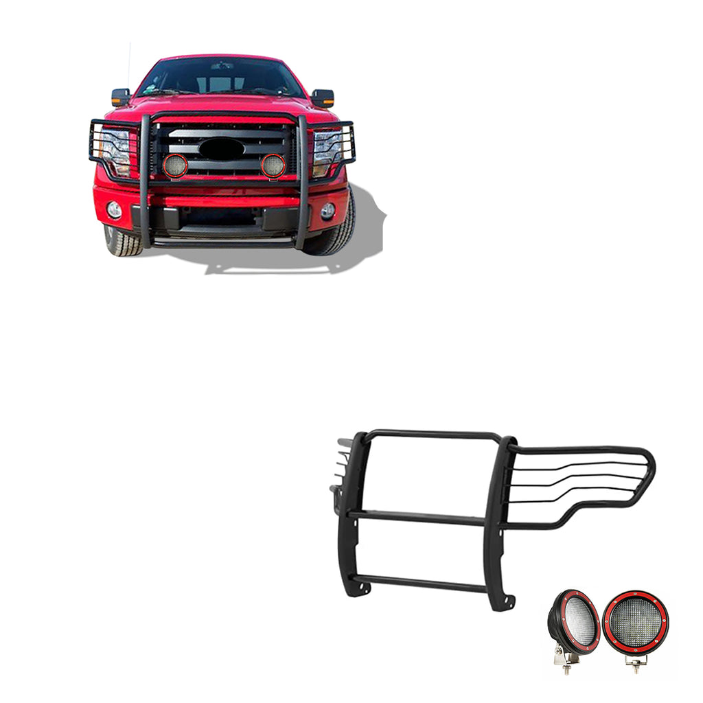 Black Horse Off Road 17FP30MA-PLFR Grille Guard Kit for Select Ford F-150