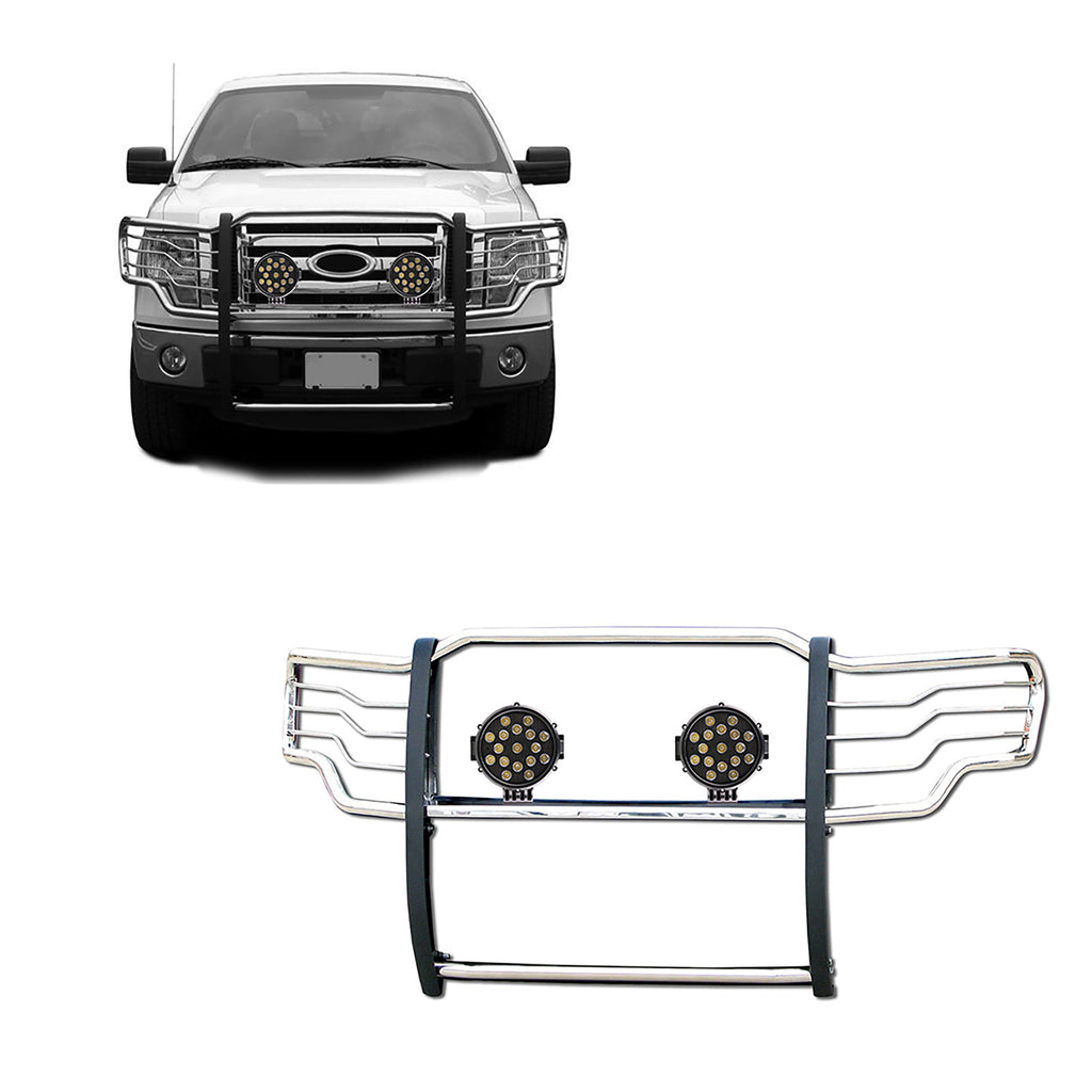Black Horse Off Road 17FP30MSS-PLB Grille Guard Kit for Select Ford F-150
