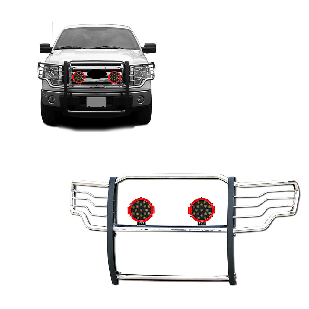 Black Horse Off Road 17FP30MSS-PLR Grille Guard Kit for Select Ford F-150