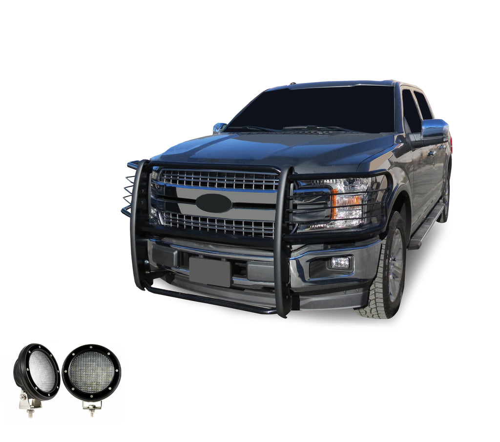 Black Horse Off Road 17FP32MA-PLFB Grille Guard Kit for Select Ford F-150