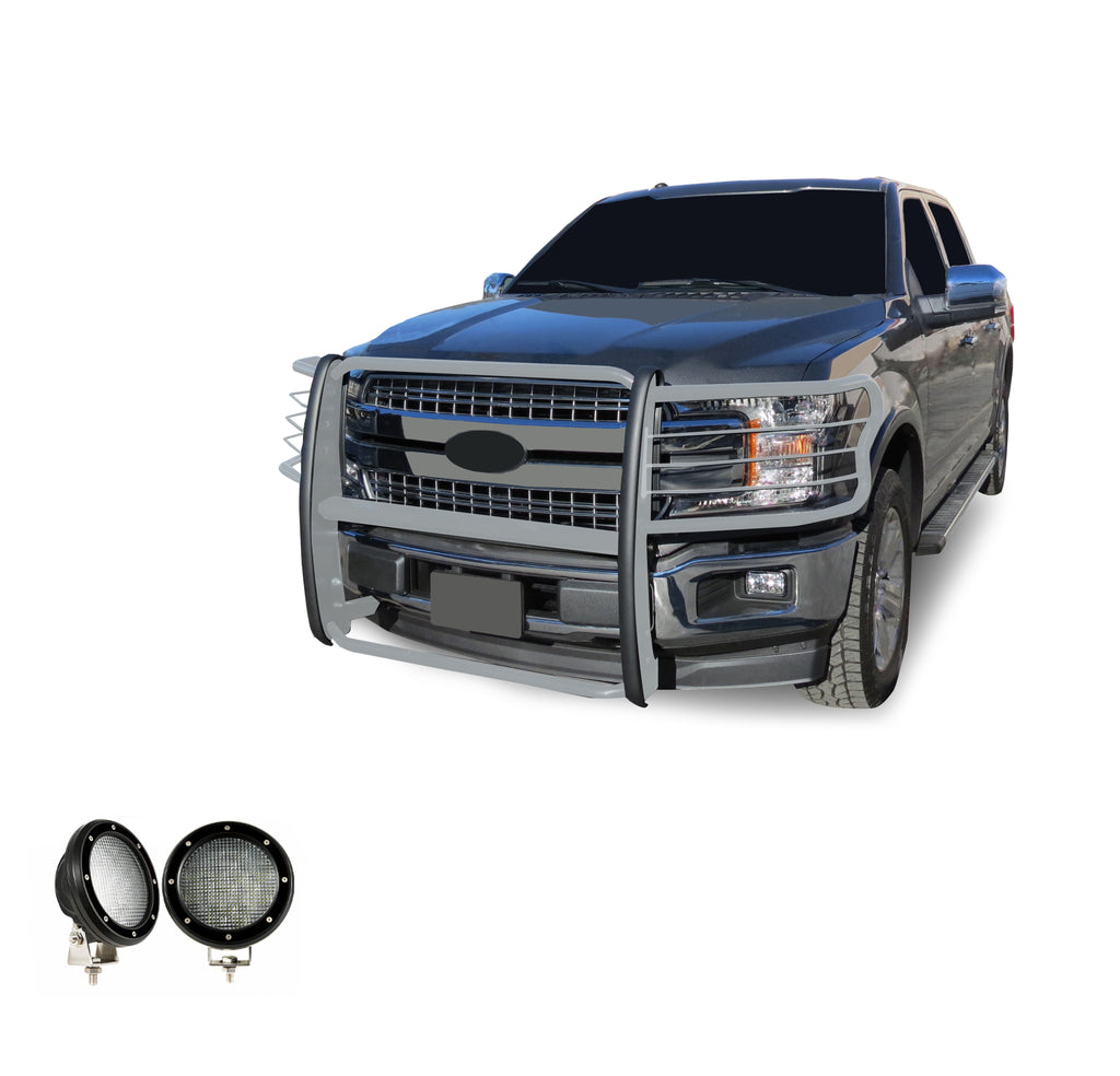 Black Horse Off Road 17FP32MSS-PLFB Grille Guard Kit for Select Ford F-150