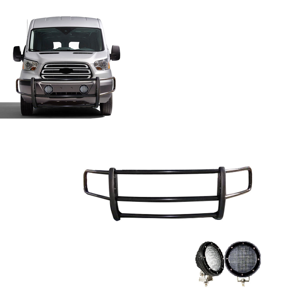 Black Horse Off Road 17FT20MA-PLFB Spartan Grille Guard Kit for Select Ford Transit-150, Ford Transit-250, Ford Transit-350, Ford Transit-350 HD