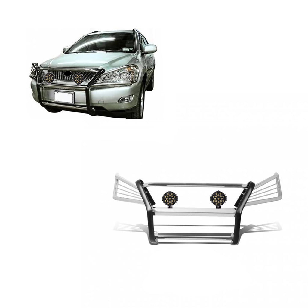 Black Horse Off Road 17G80330MSS-PLB Grille Guard Kit for Select Lexus RX330, Lexus RX350