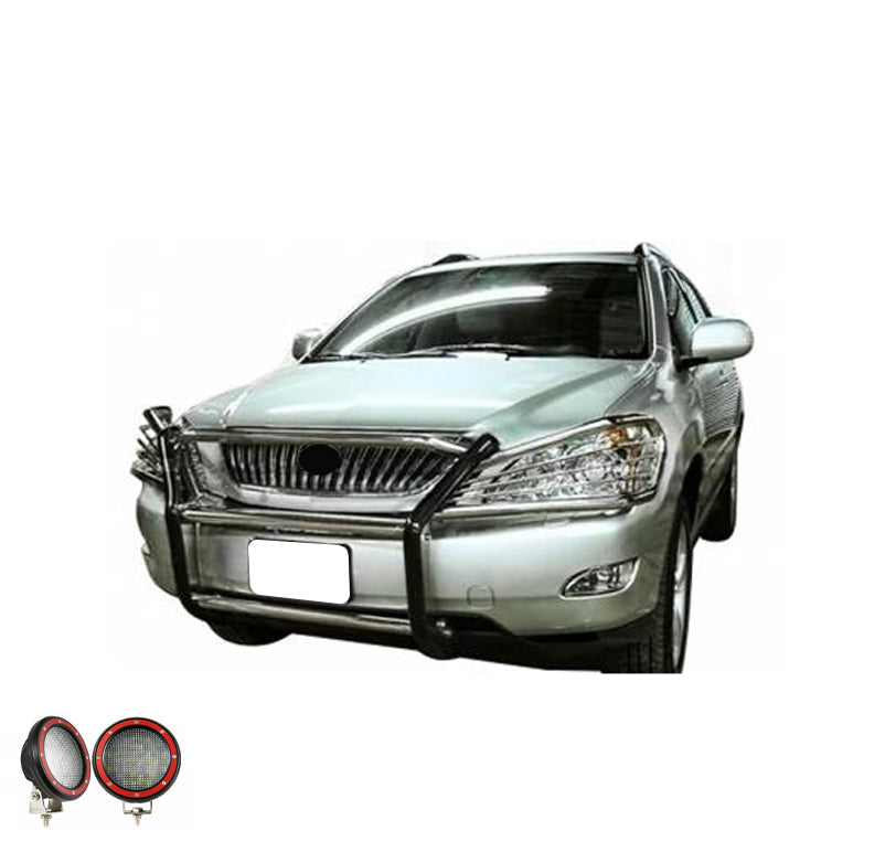Black Horse Off Road 17G80330MSS-PLFR Grille Guard Kit for Select Lexus RX330, Lexus RX350