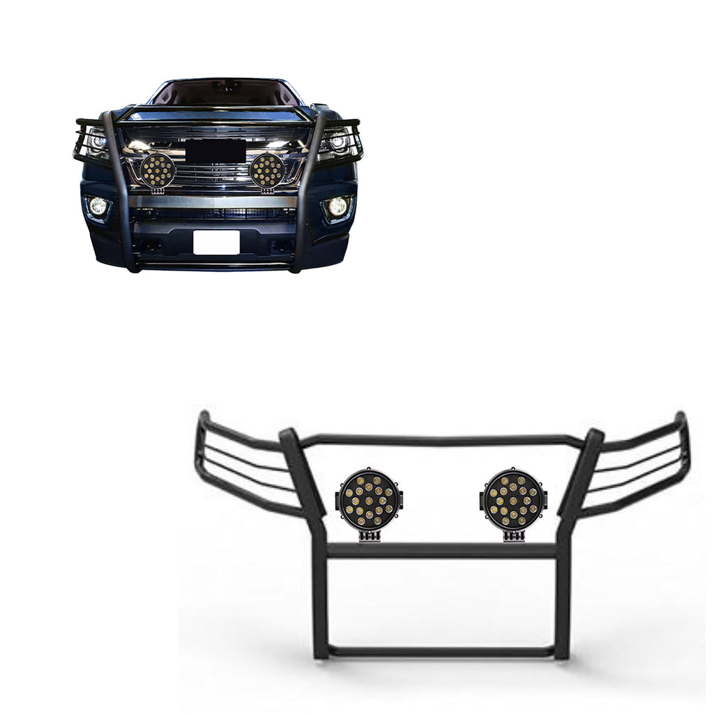 Black Horse Off Road 17GC15MA-PLB Grille Guard Kit for Select Chevrolet Colorado, GMC Canyon