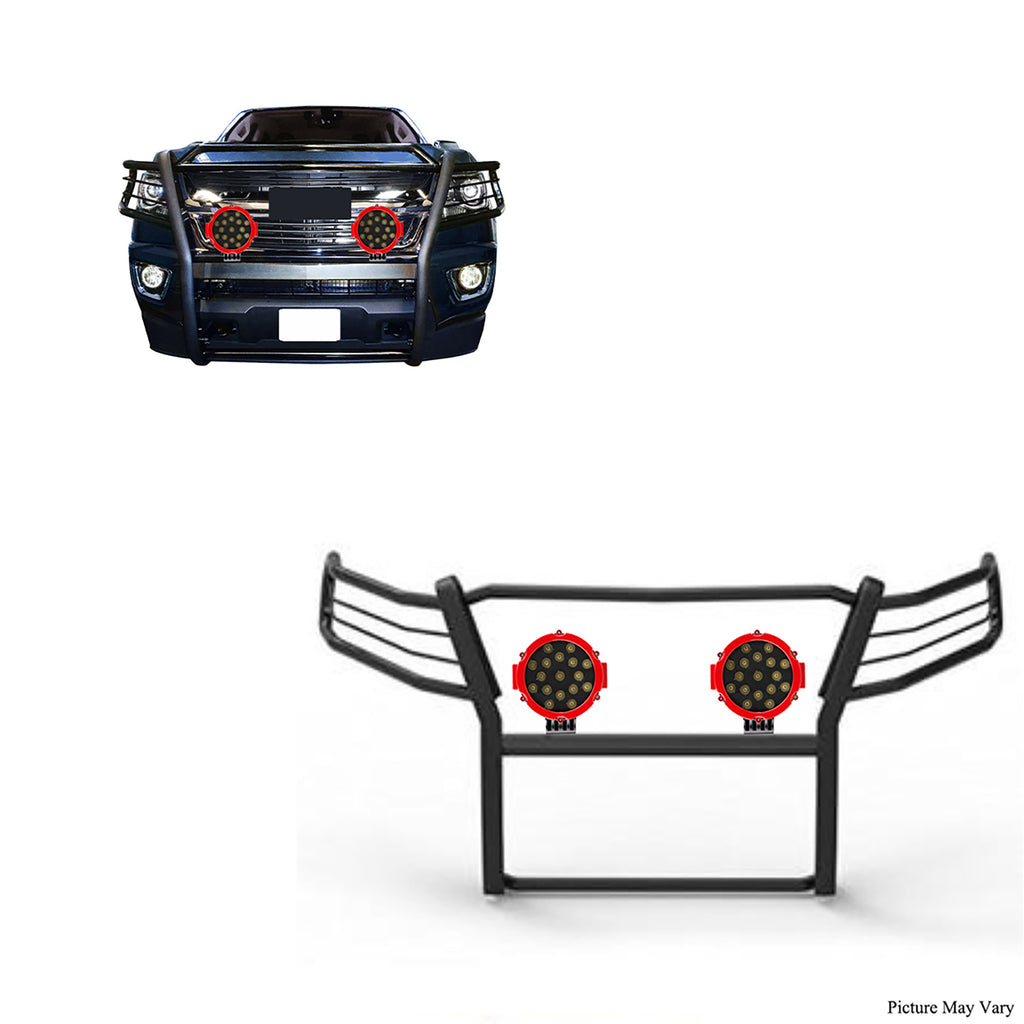 Black Horse Off Road 17GC15MA-PLR Grille Guard Kit for Select Chevrolet Colorado, GMC Canyon