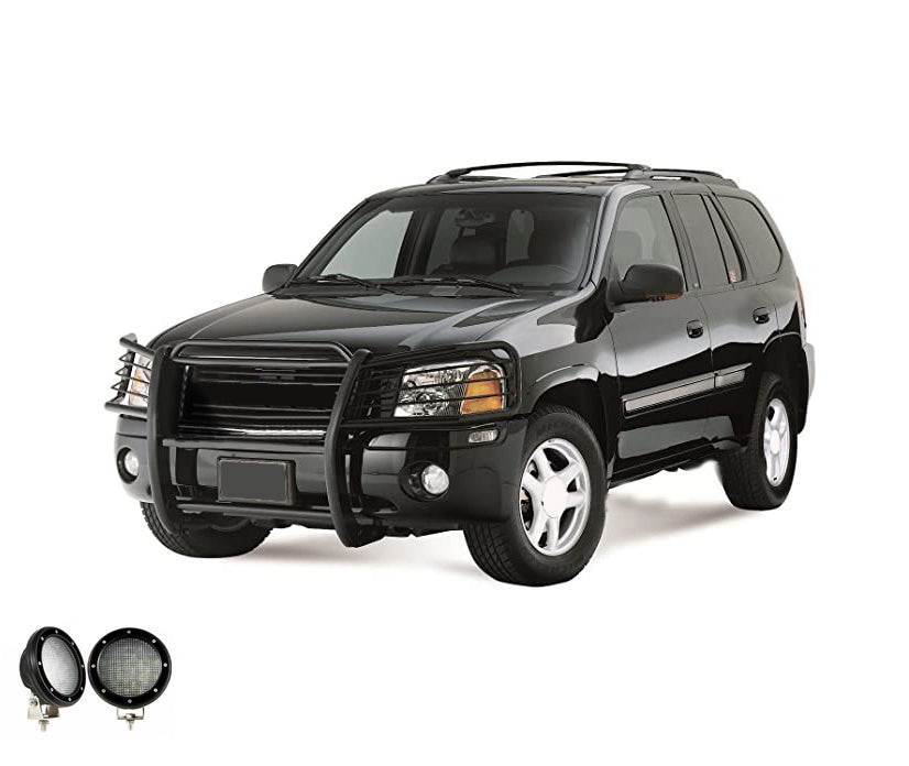 Black Horse Off Road 17GD26MA-PLFB Grille Guard Kit for Select GMC Envoy, GMC Envoy XL