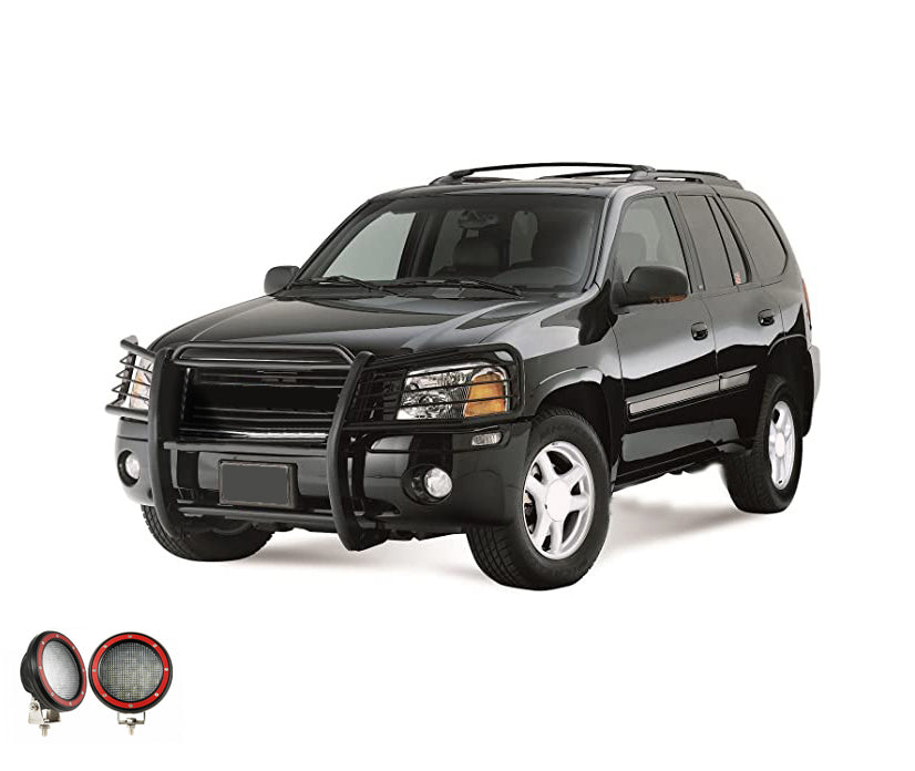Black Horse Off Road 17GD26MA-PLFR Grille Guard Kit for Select GMC Envoy, GMC Envoy XL
