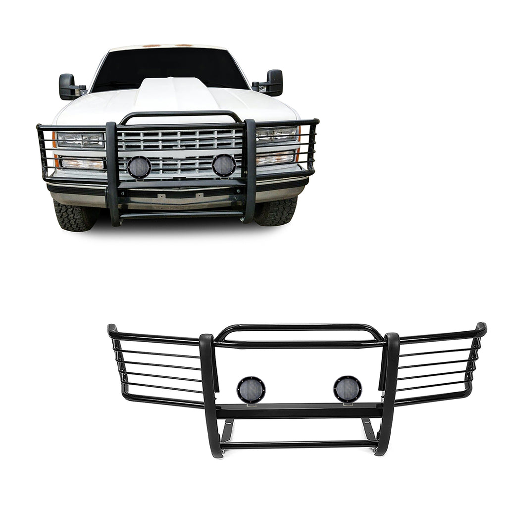 Black Horse Off Road 17GJ23MA-PLFB Grille Guard Kit for Select Chevrolet Silverado, Chevrolet Suburban 1500, Chevrolet Tahoe, GMC Yukon