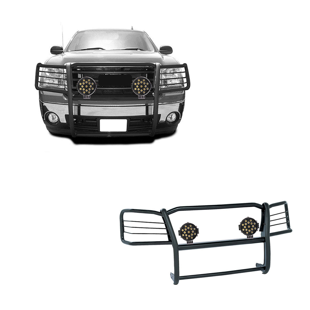 Black Horse Off Road 17GS10MA-PLB Grille Guard Kit for Select GMC Sierra