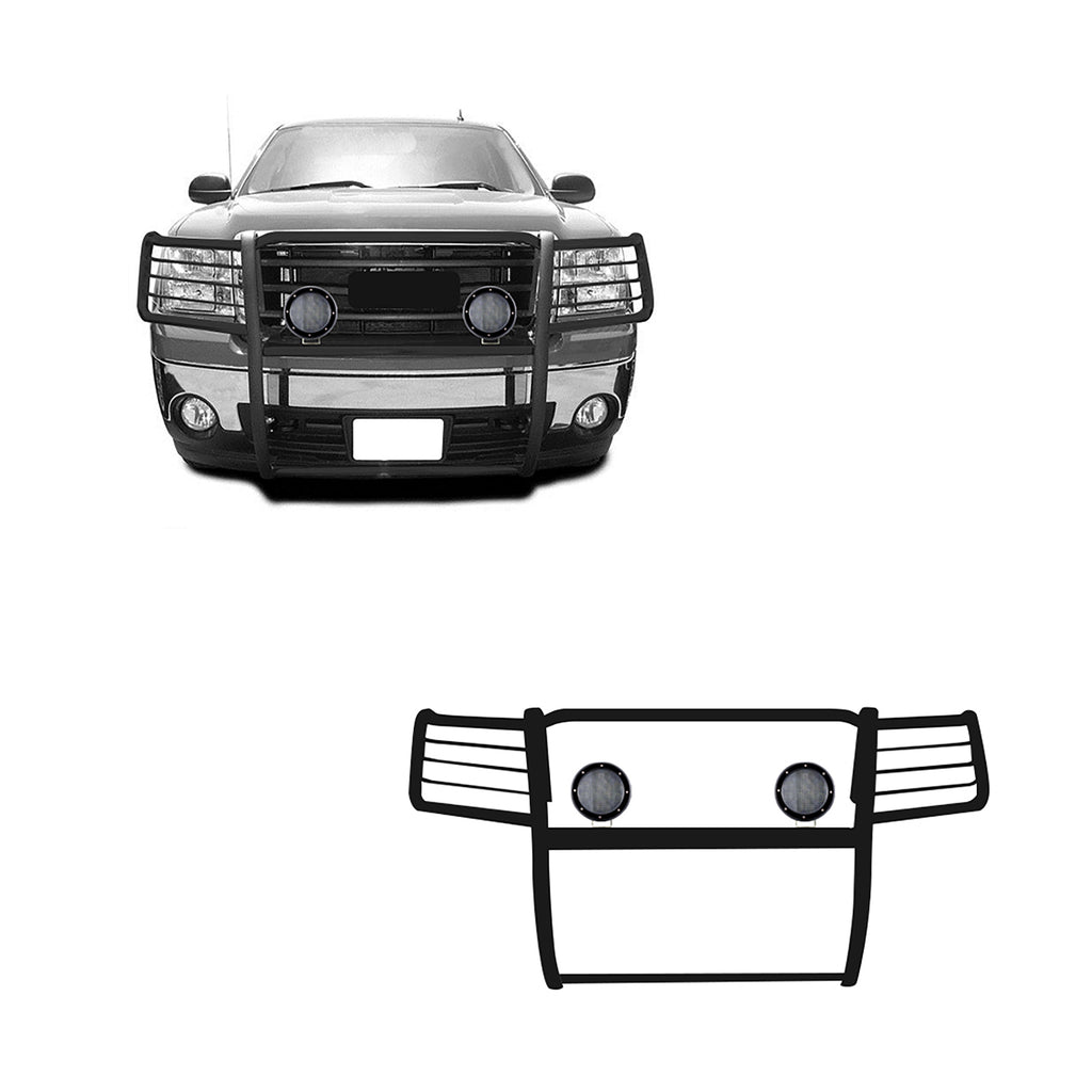 Black Horse Off Road 17GS10MA-PLFB Grille Guard Kit for Select GMC Sierra