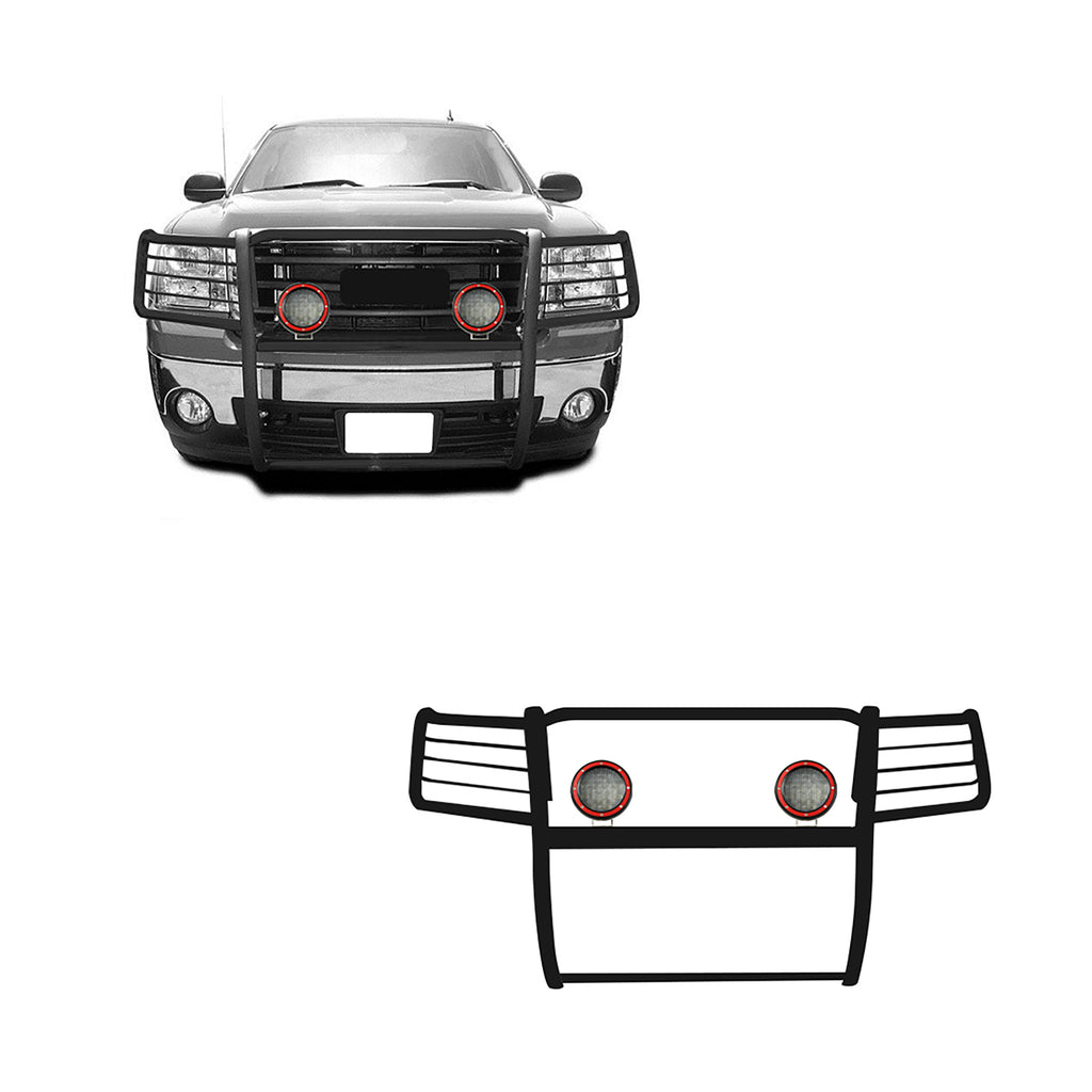 Black Horse Off Road 17GS10MA-PLFR Grille Guard Kit for Select GMC Sierra