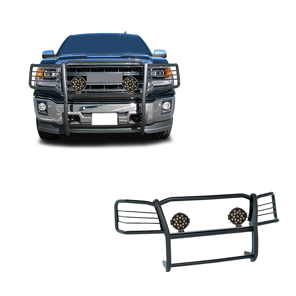 Black Horse Off Road 17GS12MA-PLB Grille Guard Kit for Select GMC Sierra 1500, GMC Sierra Limited