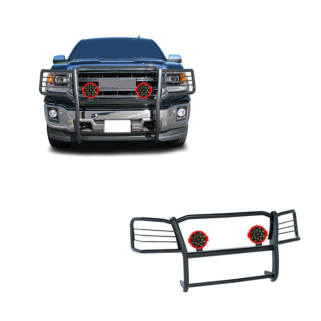 Black Horse Off Road 17GS12MA-PLR Grille Guard Kit for Select GMC Sierra 1500, GMC Sierra Limited