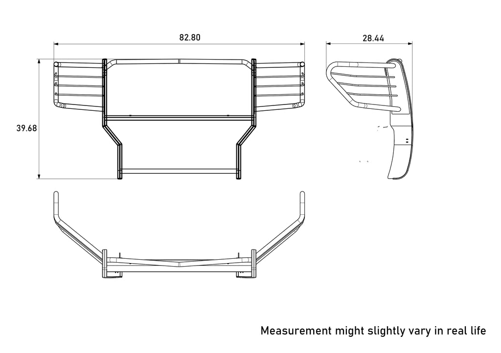 Black Horse Off Road 17GS15MA Grille Guard for Select GMC Sierra HD, GMC Sierra HD