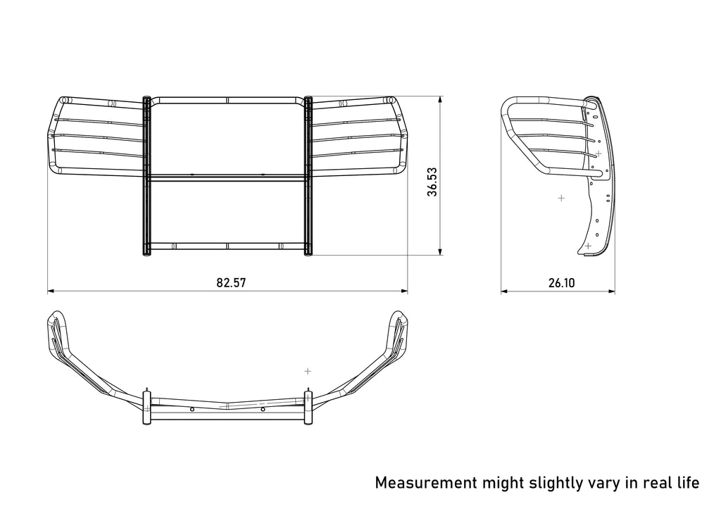 Black Horse Off Road 17GT22MSS Grille Guard for Select Chevrolet Silverado