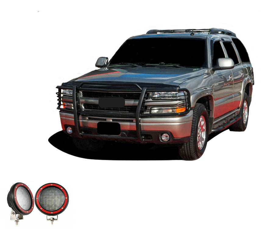 Black Horse Off Road 17GT23MA-PLFR Grille Guard Kit for Select Chevrolet Silverado 1500, Chevrolet Suburban 1500, Chevrolet Tahoe, GMC Yukon, GMC Yukon XL