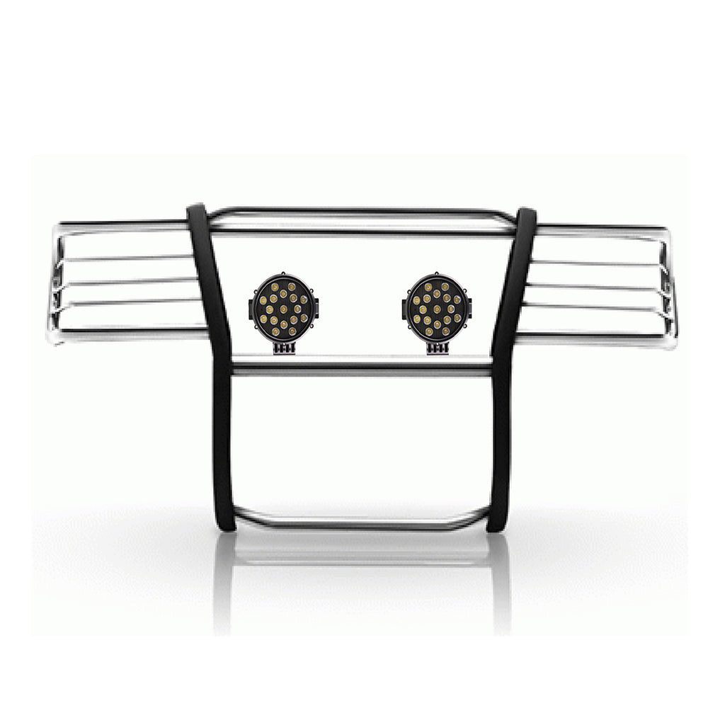 Black Horse Off Road 17GT23MSS-PLB Grille Guard Kit for Select Chevrolet Silverado 1500, Chevrolet Suburban 1500, Chevrolet Tahoe, GMC Yukon, GMC Yukon XL
