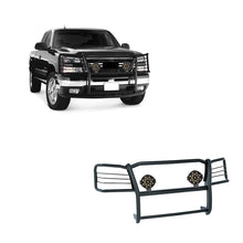 Load image into Gallery viewer, Black Horse Off Road 17GT25MA-PLB Grille Guard Kit for Select Chevrolet Avalanche 1500, Chevrolet Silverado 1500, Chevrolet Silverado HD Classic, Chevrolet Silverado 2500, Chevrolet Silverado HD Classic