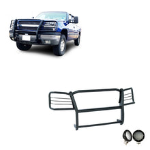 Load image into Gallery viewer, Black Horse Off Road 17GT25MA-PLFB Grille Guard Kit for Select Chevrolet Avalanche 1500, Chevrolet Silverado 1500, Chevrolet Silverado HD Classic, Chevrolet Silverado 2500, Chevrolet Silverado HD Classic