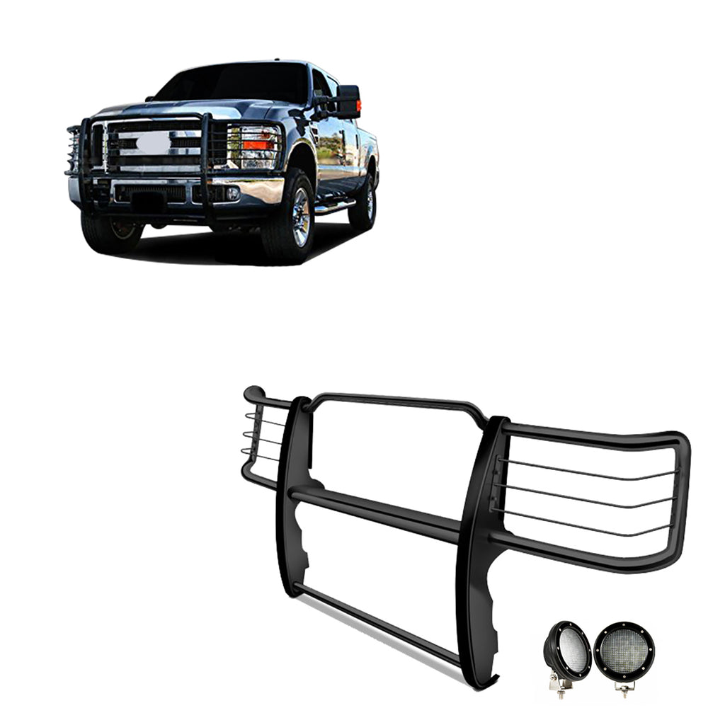 Black Horse Off Road 17GT26MA-PLFB Grille Guard Kit for Select Chevrolet Silverado HD, Chevrolet Silverado HD