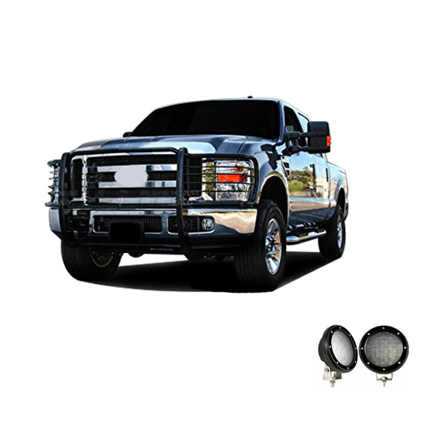 Black Horse Off Road 17GT26MA-PLFB Grille Guard Kit for Select Chevrolet Silverado HD, Chevrolet Silverado HD