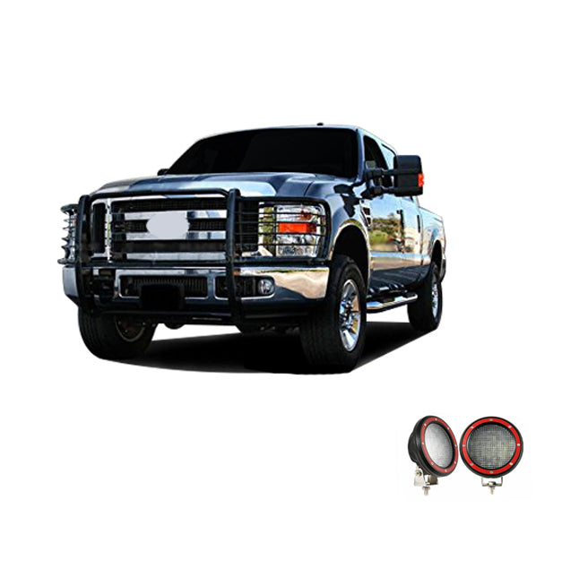Black Horse Off Road 17GT26MA-PLFR Grille Guard Kit for Select Chevrolet Silverado HD, Chevrolet Silverado HD